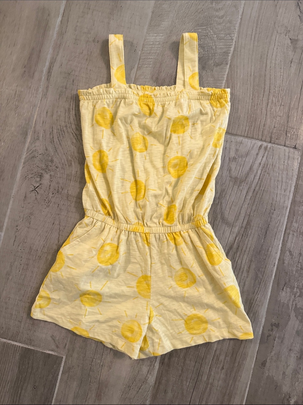 GAP Kids Yellow Sun-Print Cotton Romper